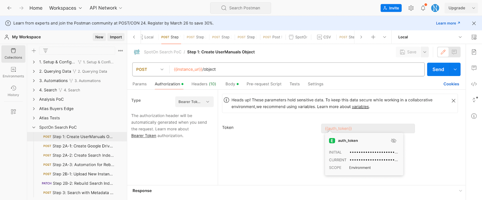 postman screen
